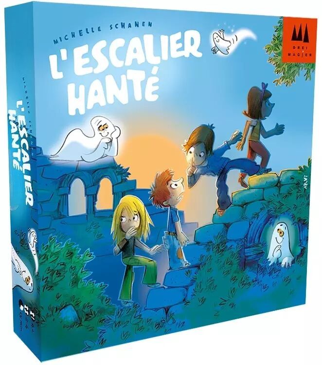 Boîte du jeu de société L'escalier hanté pour enfants.