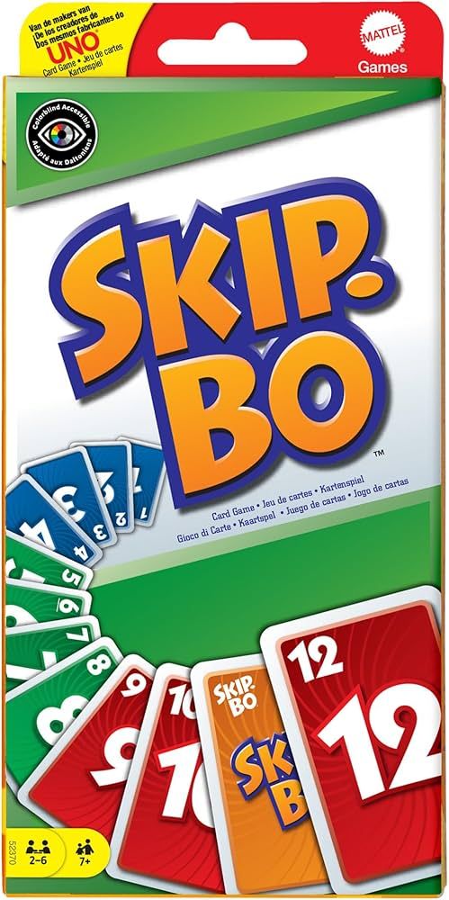 Boîte officielle du jeu de cartes Skip-Bo.