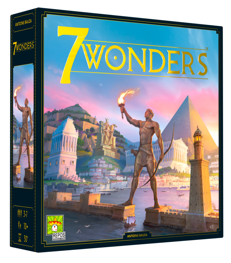Boîte de couverture du jeu de société 7 Wonders.