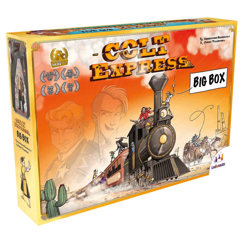 Illustration de la boîte du jeu de société Colt Express.