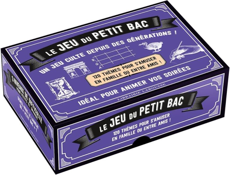 Boîte officielle du célèbre jeu de société le Petit Bac.