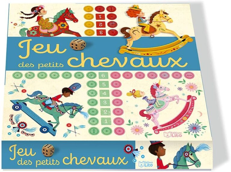 Boîte du jeu de société classique des Petits Chevaux.