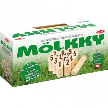 Boîte officielle du jeu de quilles finlandais Mölkky