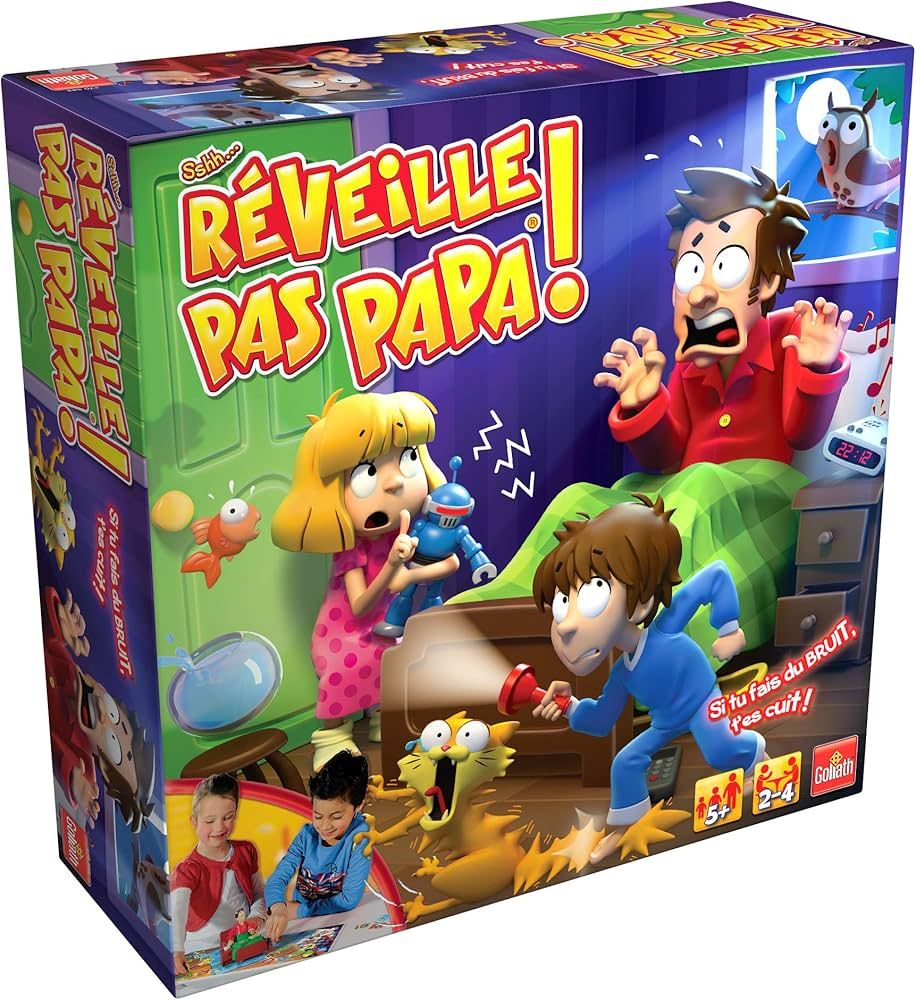 Boîte officielle du jeu de société Réveille pas Papa