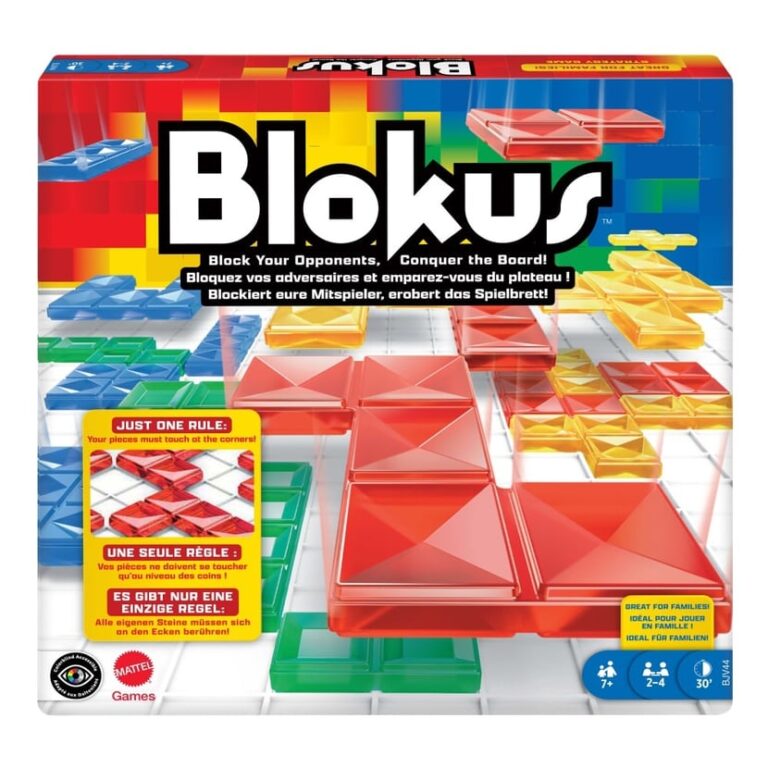 Boite officielle du jeu de societe strategique Blokus.