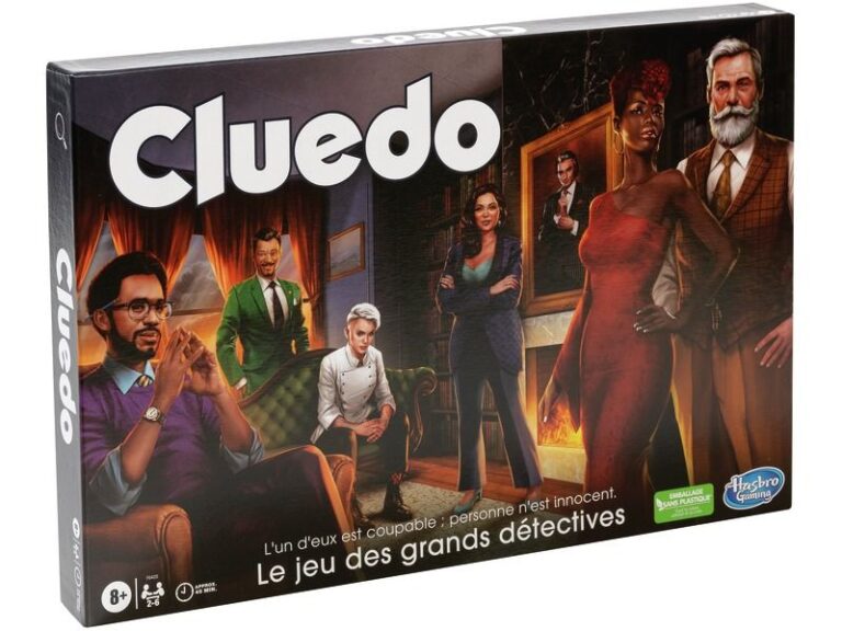 Boîte du célèbre jeu de société d'enquête Cluedo.