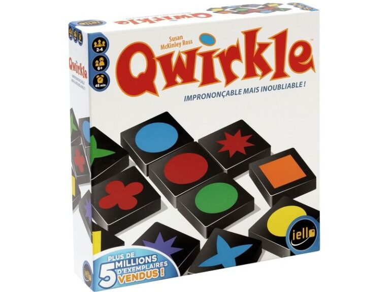 Boîte officielle du jeu de société familial Qwirkle.