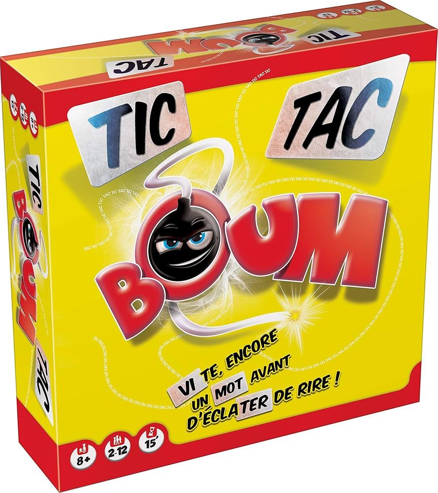 Boîte officielle du célèbre jeu d'ambiance Tic Tac Boum