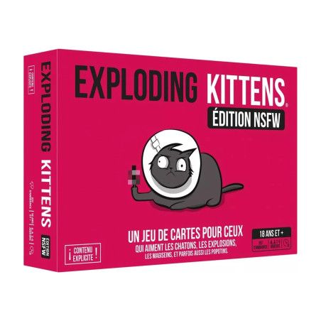 Detail amusant des cartes illustrees du jeu Exploding Kittens