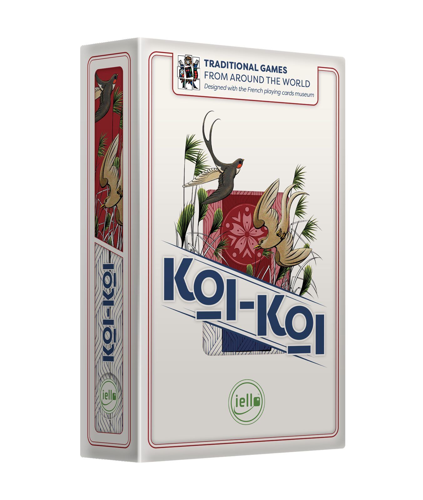 Détail des magnifiques cartes florales Hanafuda du jeu Koi Koi.