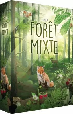 Détail des cartes illustrées d'animaux du jeu Forêt mixte.