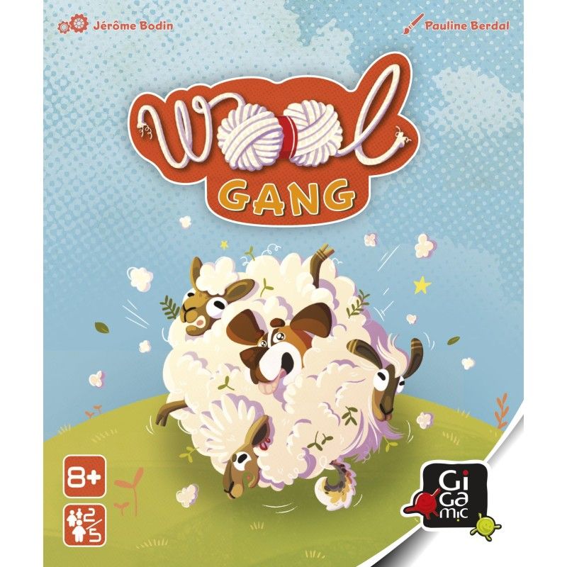 Détail des cartes et des jetons de Wool Gang.