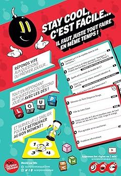 Detail des cartes de questions et des de Stay Cool.