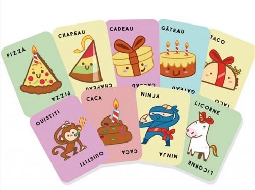 Détail des cartes spéciales Taco chapeau gâteau cadeau pizza