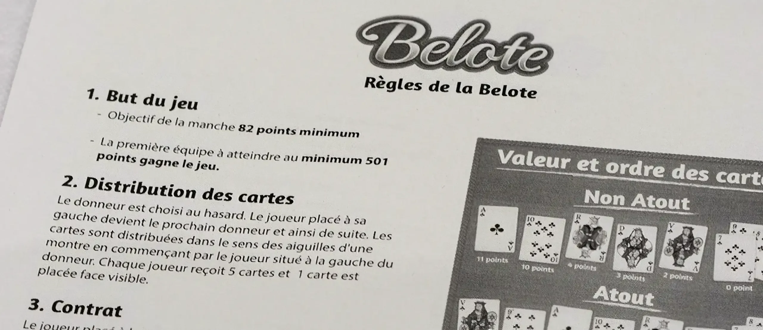 Gros plan sur le valet et le neuf d atout