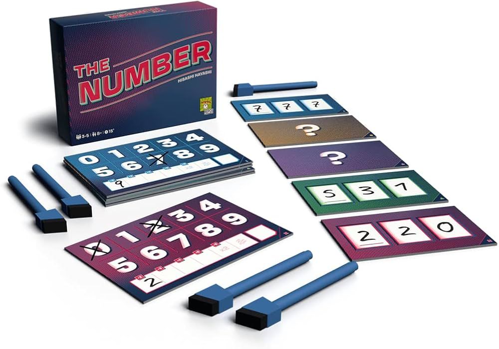 Détail des cartes et des chiffres du jeu The Number
