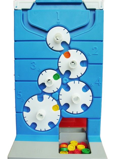 Detail des jetons dans les engrenages de Dix de Chute.