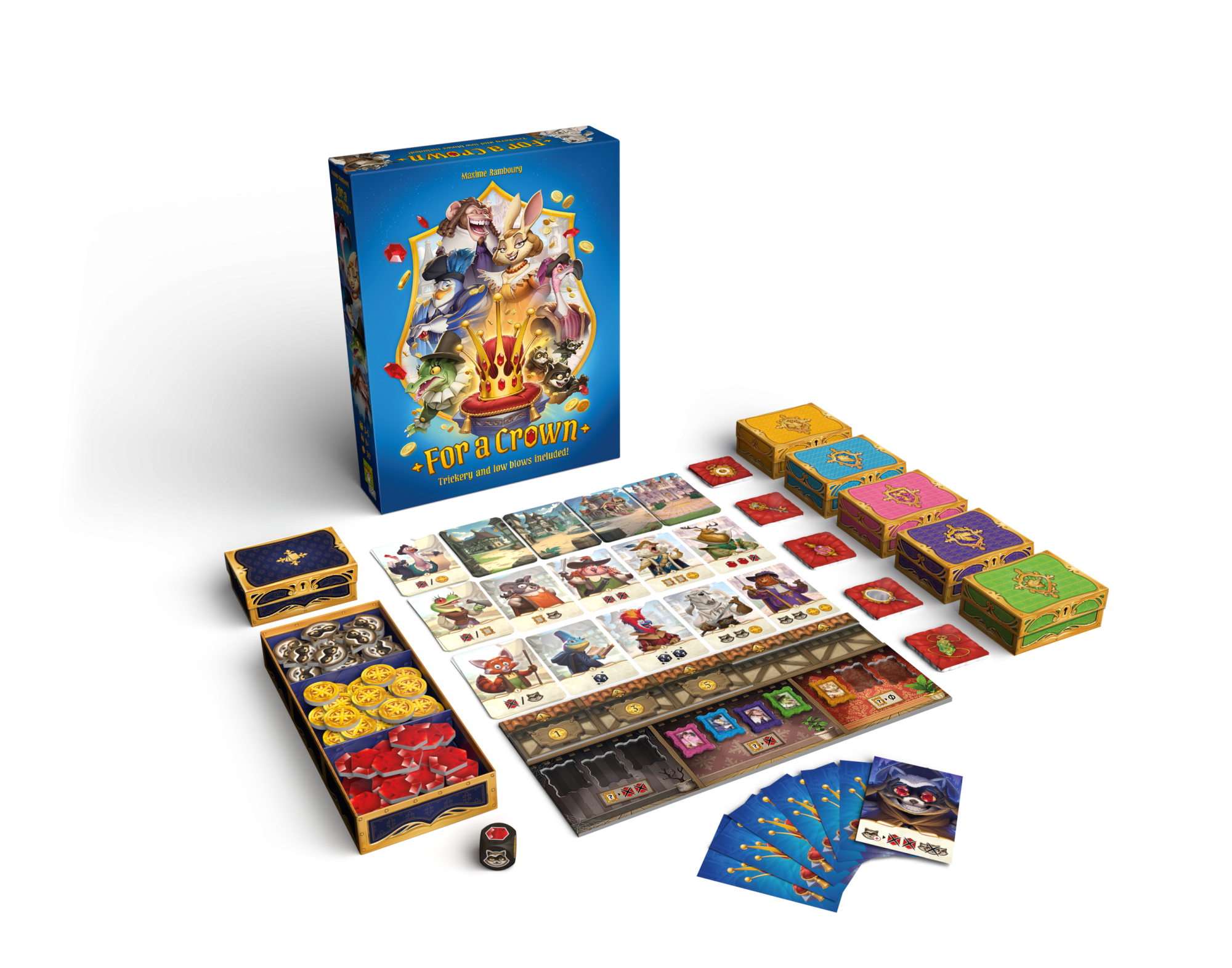 Vue générale du matériel et plateau For a crown