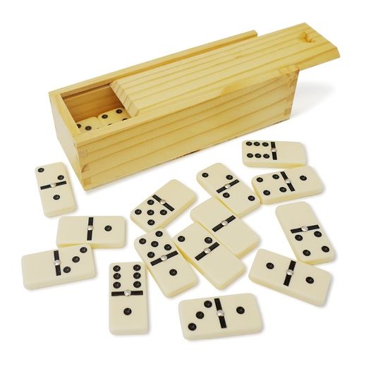 Vue generale de l'ensemble des pieces du jeu Dominos.