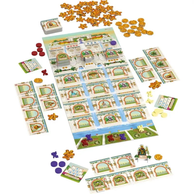 Vue generale du materiel du jeu Les jardins suspendus