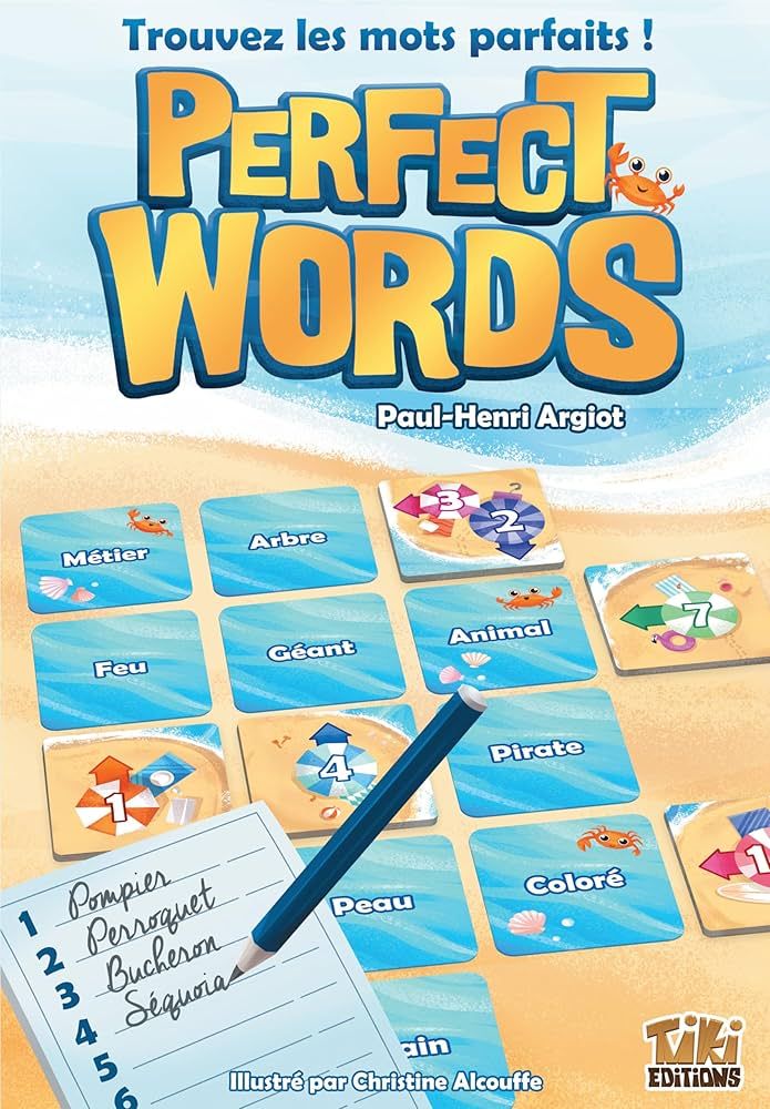 Vue générale du matériel et des éléments Perfect Words.