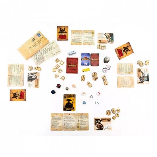 Vue générale du matériel de jeu Bang Dice Explosion.