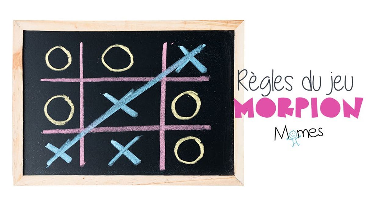 Vue generale de la grille et du materiel du Morpion.