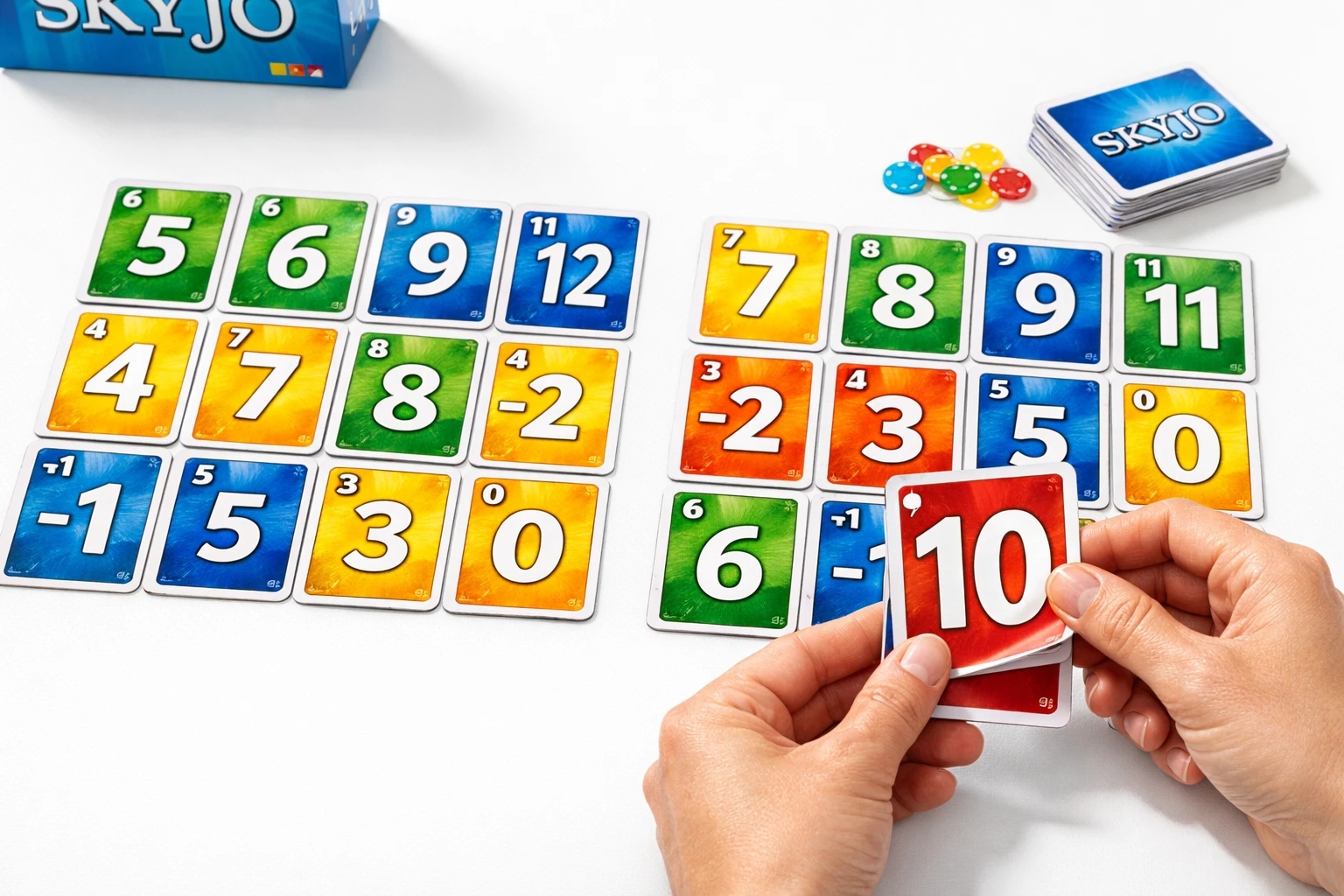 Skyjo : égalité et score doublé