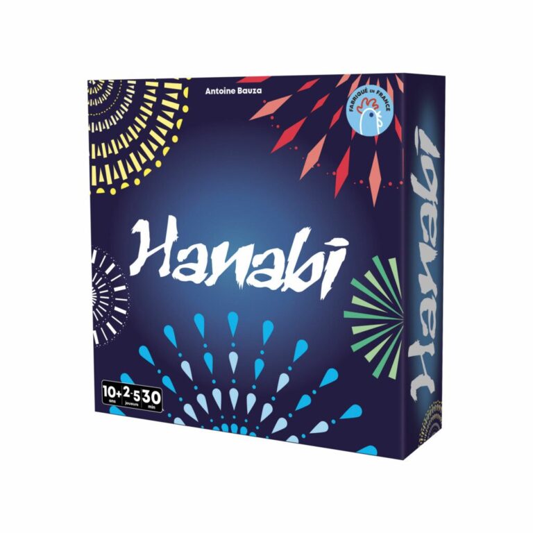 Boite officielle du jeu de societe cooperatif Hanabi.