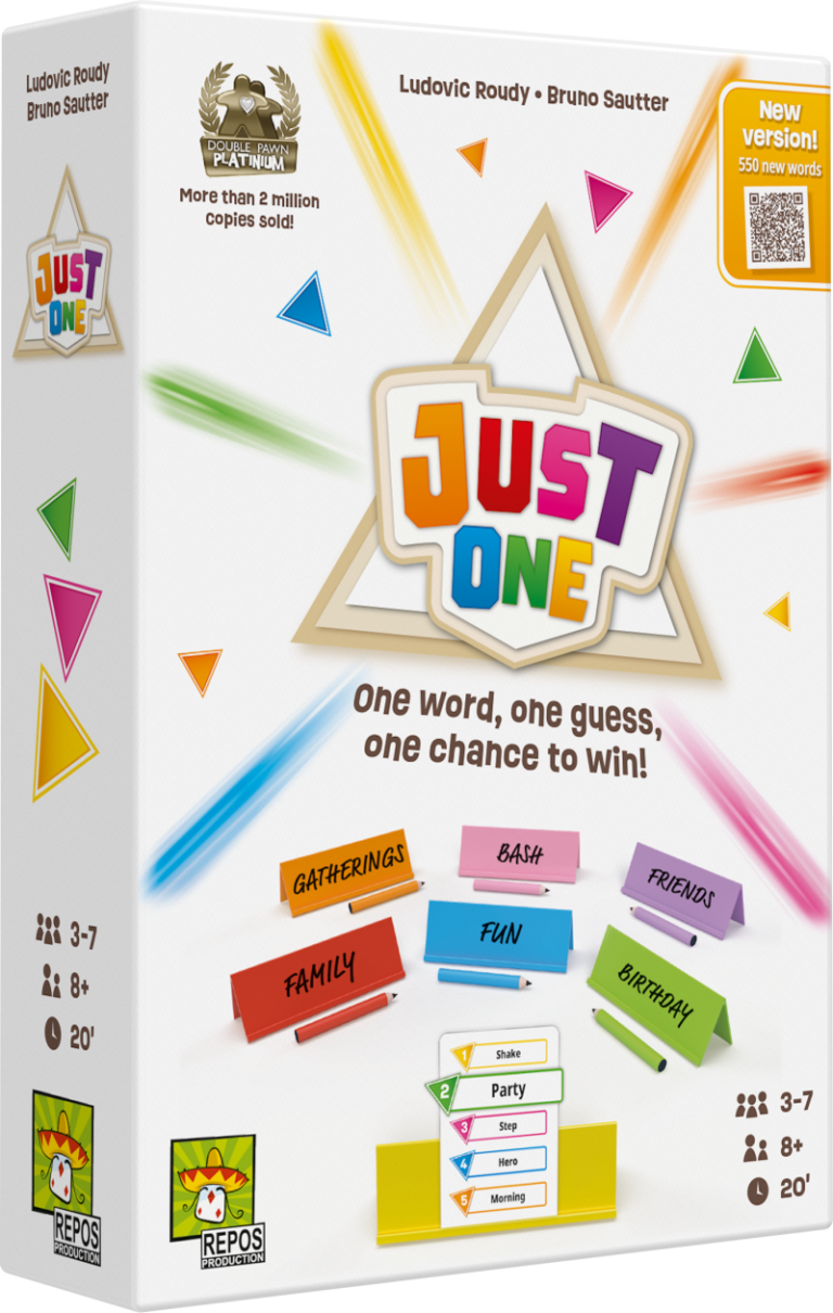 Boîte complète du jeu de société d'ambiance Just One.