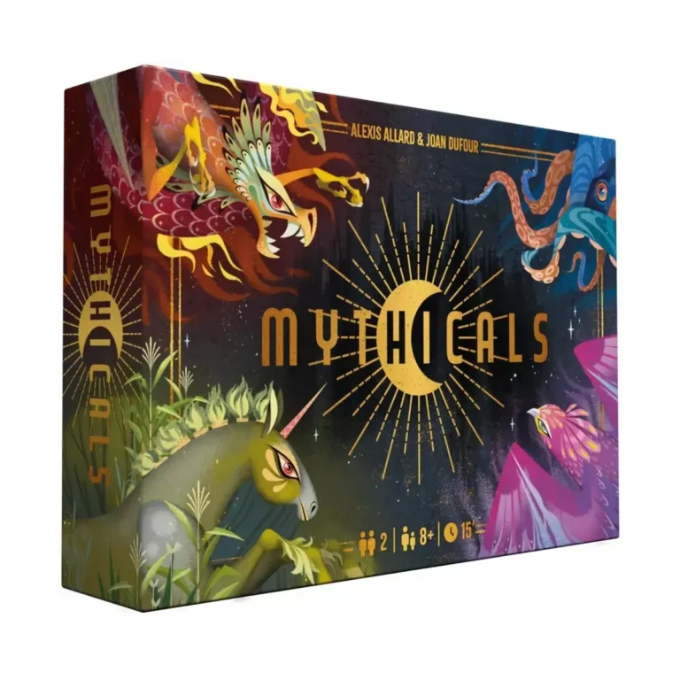 Boîte officielle du jeu de société Mythicals.