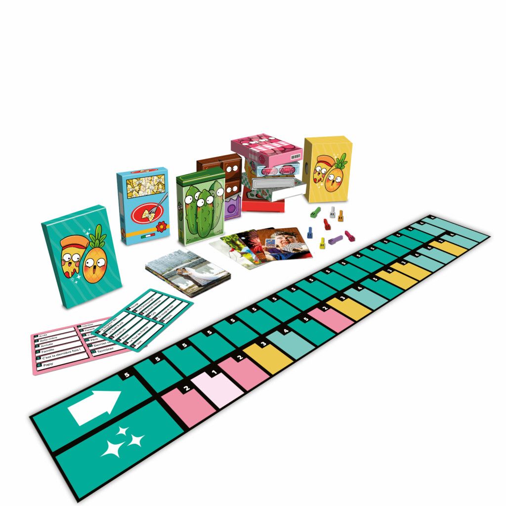 Détail des illustrations sur les cartes du jeu Matchy matchy.