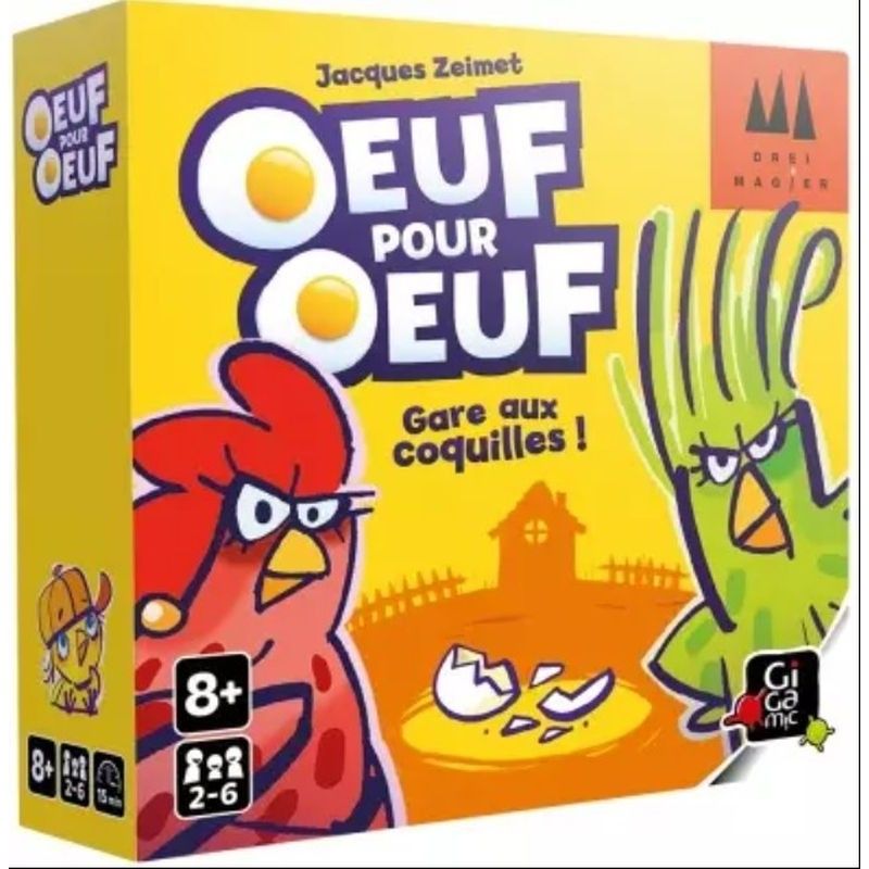 Détail des cartes colorées du jeu Oeuf pour Oeuf.