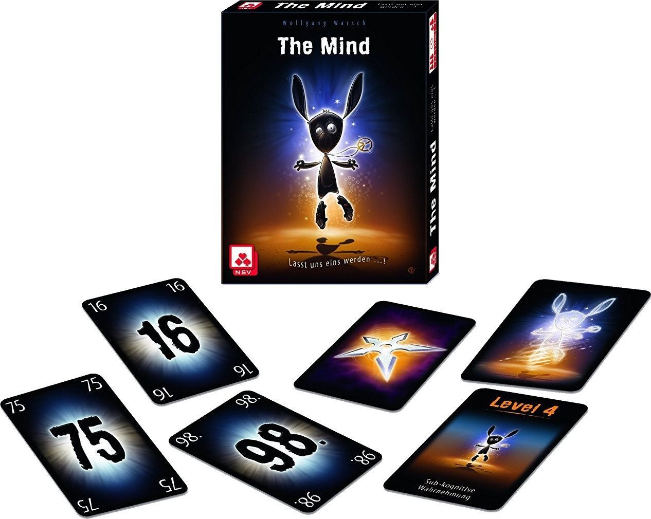Gros plan sur les cartes numérotées du jeu The Mind.