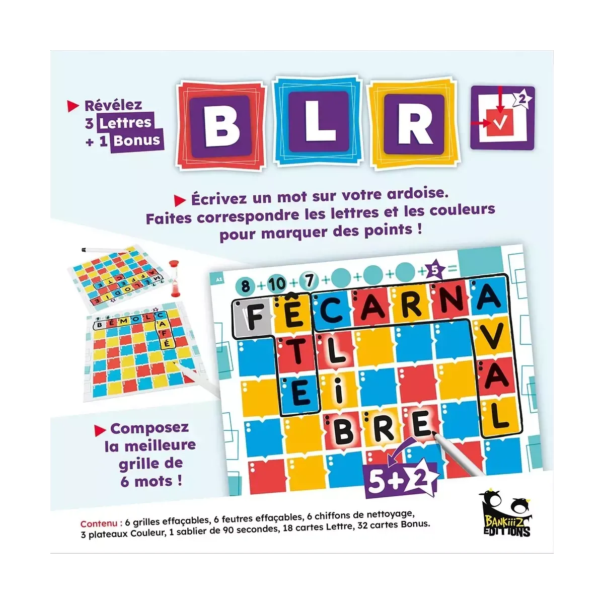 Vue générale du matériel et des cartes de Color Words.