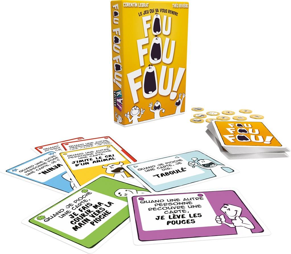 Vue générale du matériel du jeu Fou Fou Fou.