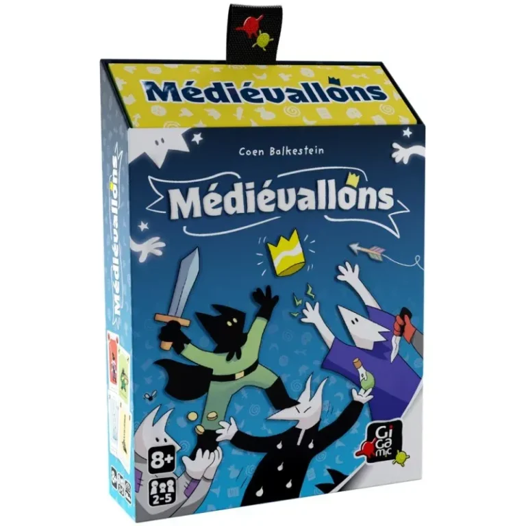 La boîte de face du jeu de société Médiévallons.