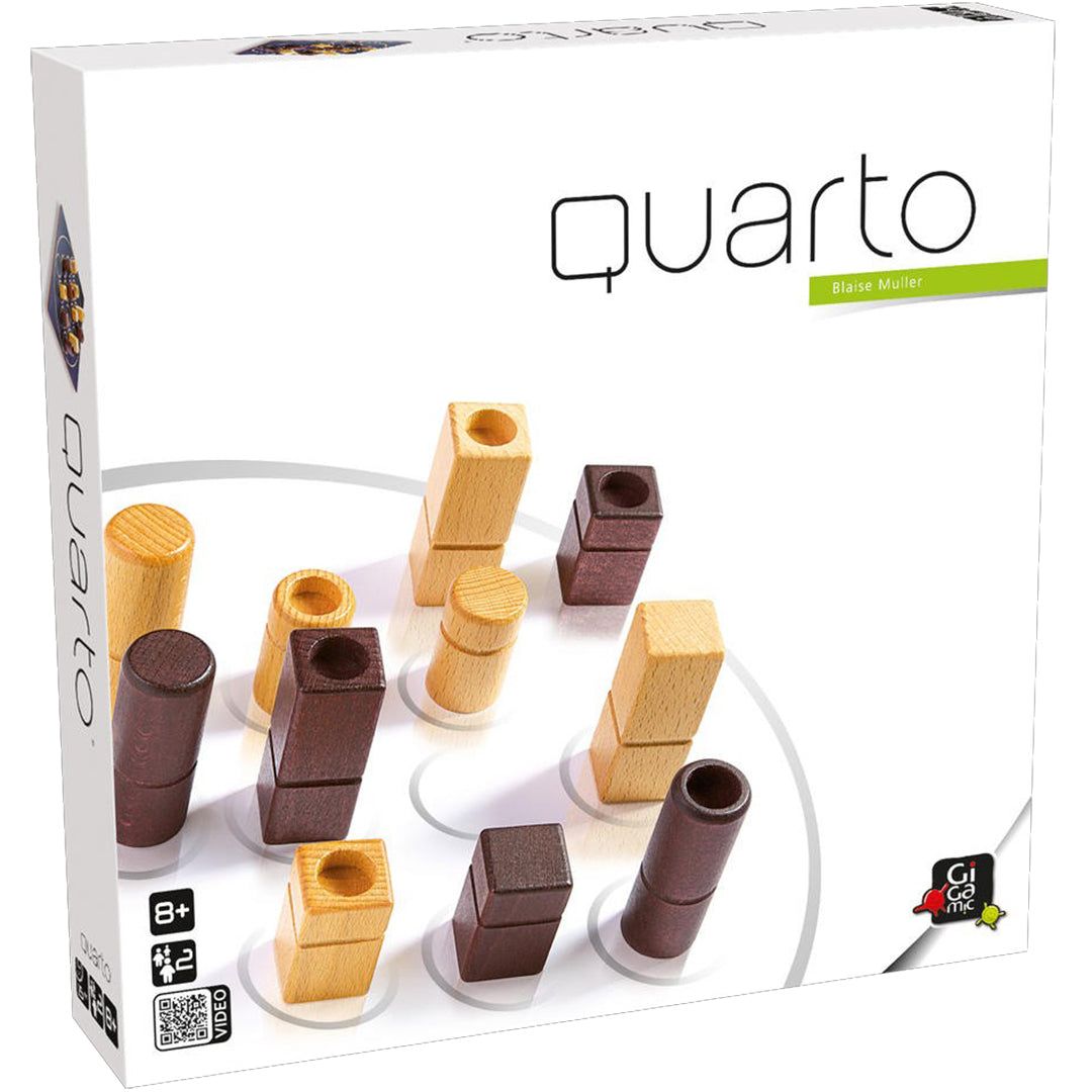 Boîte du jeu de société Quarto classique en bois