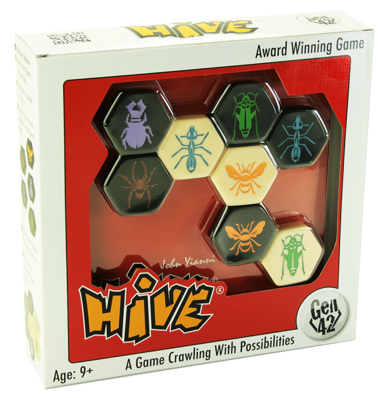 Boîte originale du jeu de stratégie abstrait Hive.