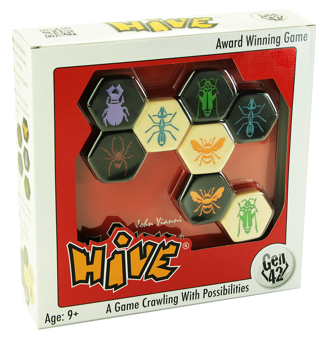 Boîte originale du jeu de stratégie abstrait Hive.
