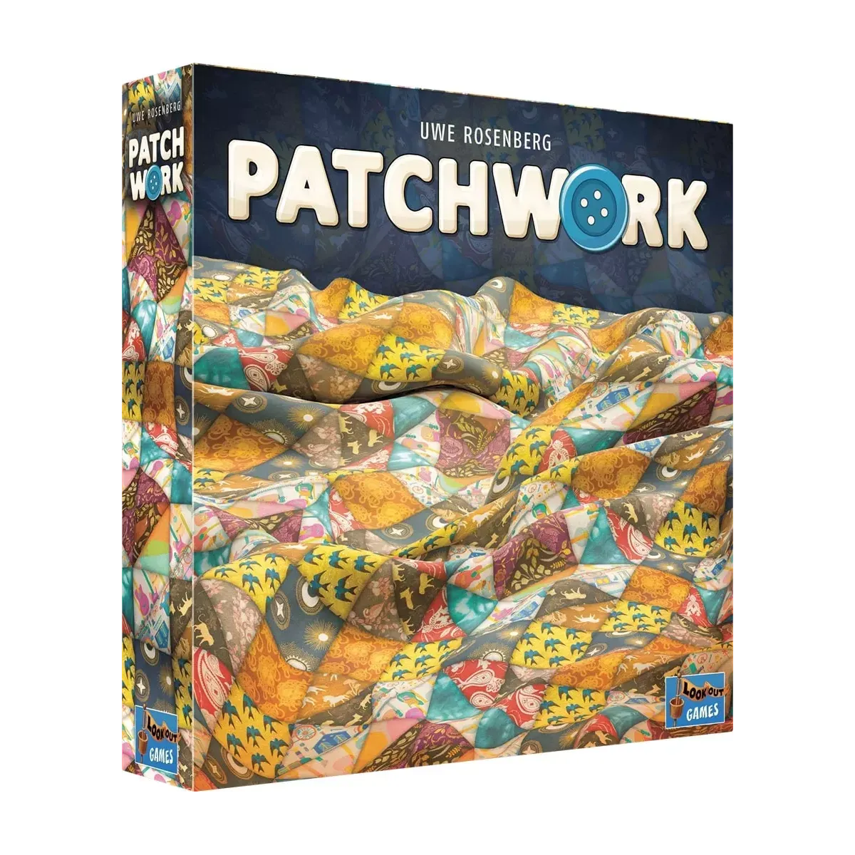 Boîte du jeu de société Patchwork pour deux joueurs.