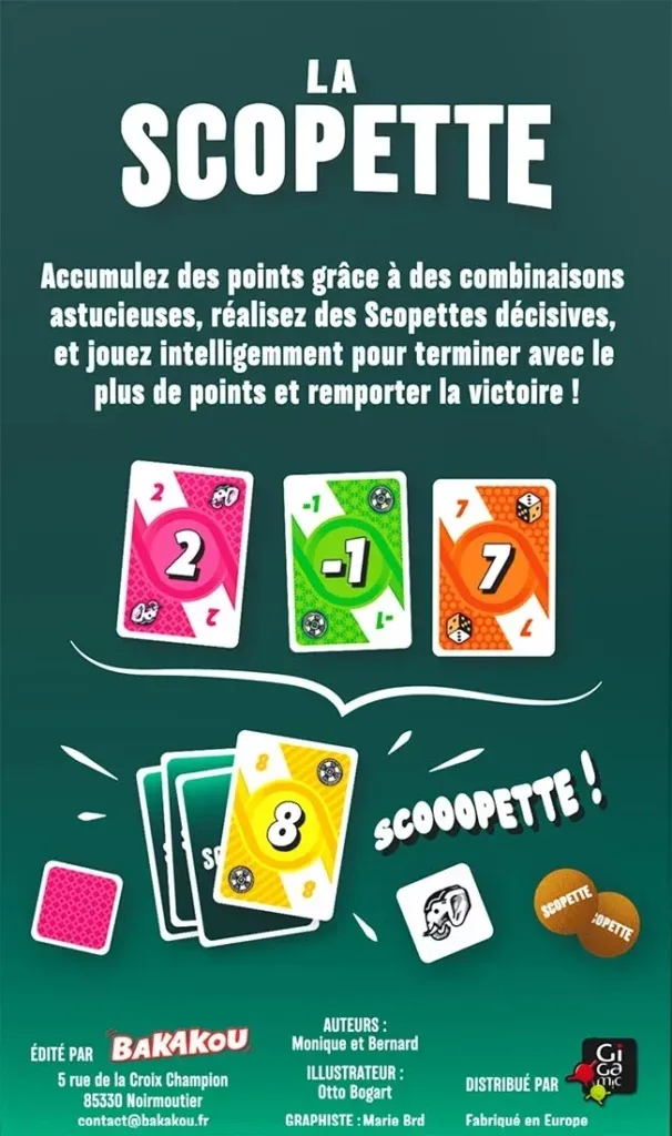 Gros plan sur les détails des cartes de la scopette.