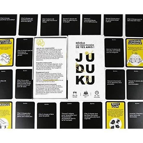 Détail d'une carte question humoristique du jeu Juduku.
