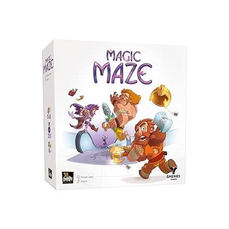 Détail des pions héros et du sablier Magic Maze.