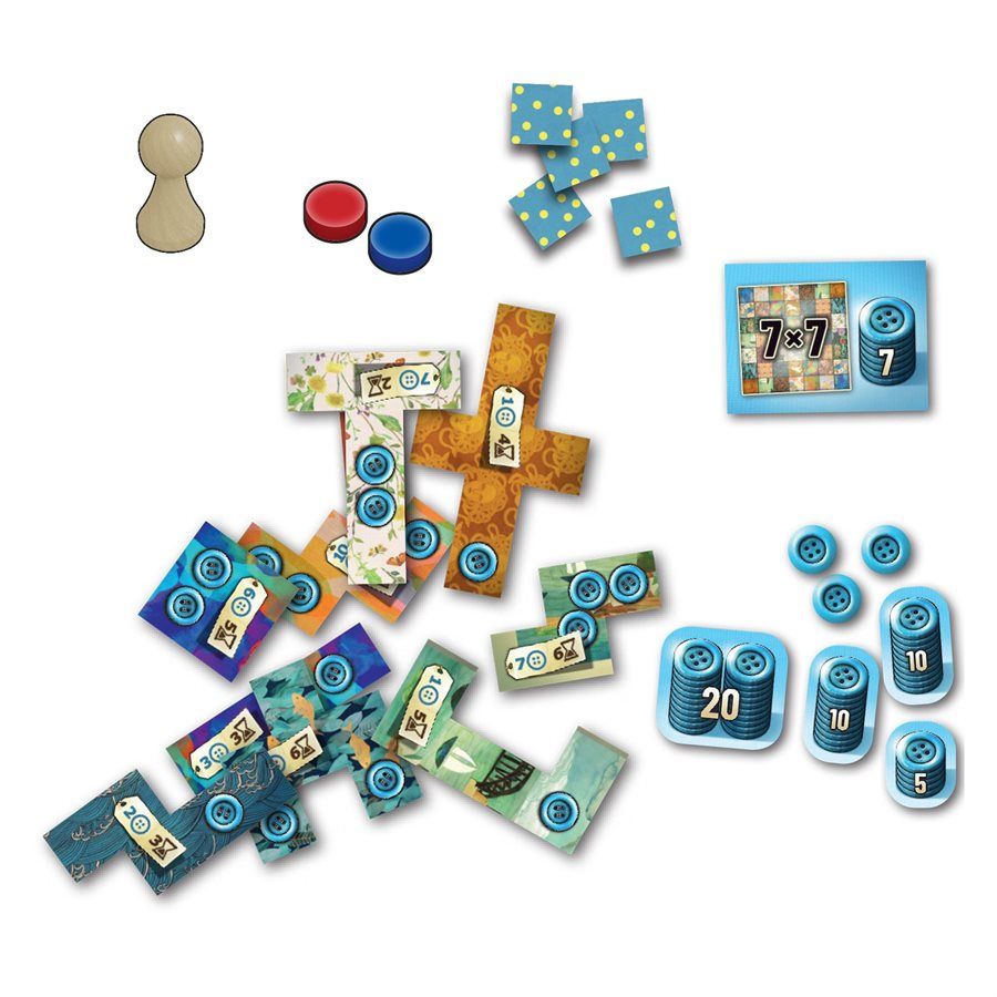 Vue générale du matériel et des plateaux de Patchwork.