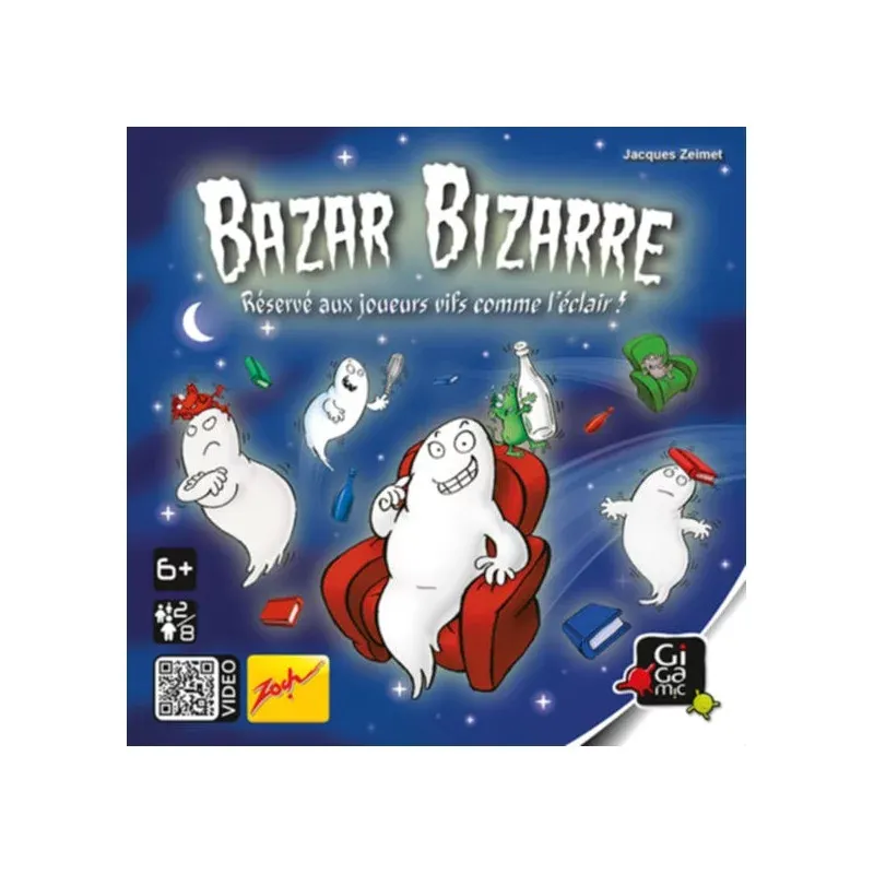 Boite du jeu de societe Bazar Bizarre avec le fantome.