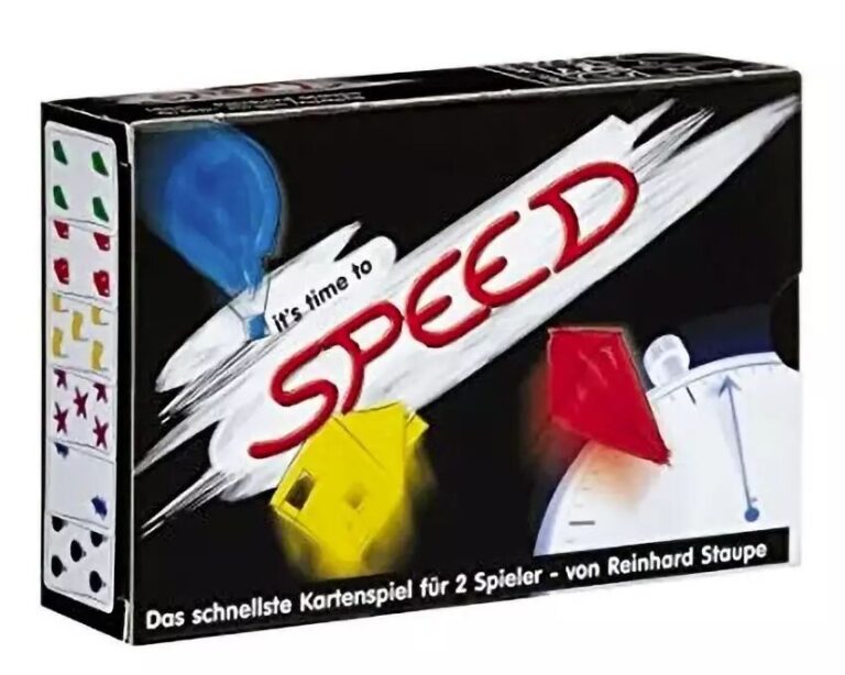 Boite du celebre jeu de cartes de rapidite Speed.