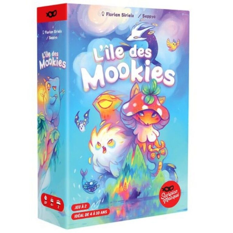 Boîte officielle du jeu de société L'île des Mookies