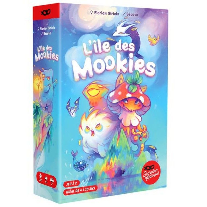Boîte officielle du jeu de société L'île des Mookies