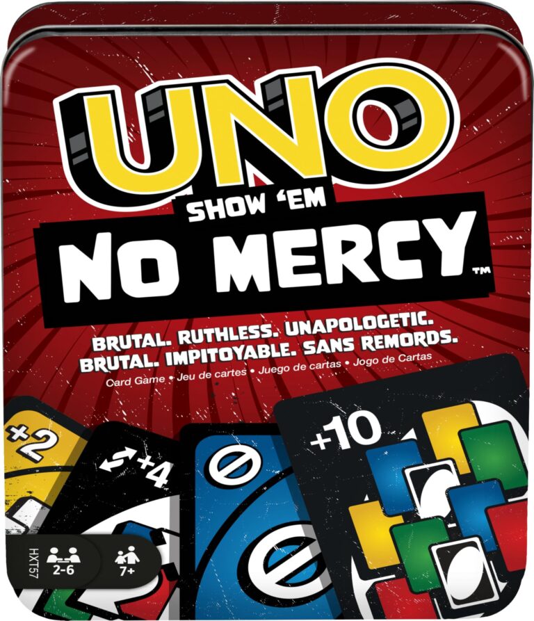 Boîte officielle du jeu de cartes Uno No Mercy.